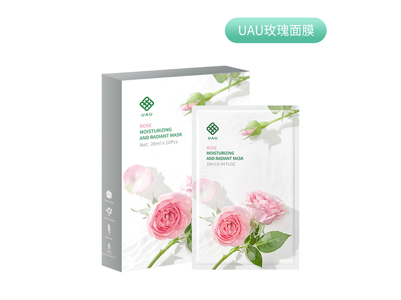 UAU玫瑰花水润肤亮颜面膜